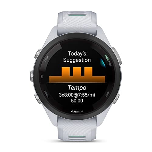 PlayBetter Garmin Forerunner 265S (Whitestone/Neo Tropic) Running GPS Smartwatch | Bright AMOLED Display, Recovery Insights | Bundle HD Screen Protectors & Portable Charger 6