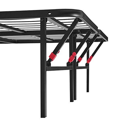 Amazon Basics Bed Frame with Ample Underbed Storage, Foldable Metal Platform, Sturdy Steel, No Box Spring Needed, 14 inches High, Noise-Free Support, Easy Assembly Tool-Free Setup, Full Size, Black 9
