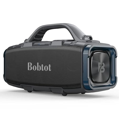 Bobtot Portable Bluetooth Speaker, 60W Peak IPX6 Waterproof, Outdoor Speaker with Handle Stereo Loud Sound, Deep Bass, 8800mAh Battery, TWS/TF/AUX/EQ Outdoor for Party Beach Camping
