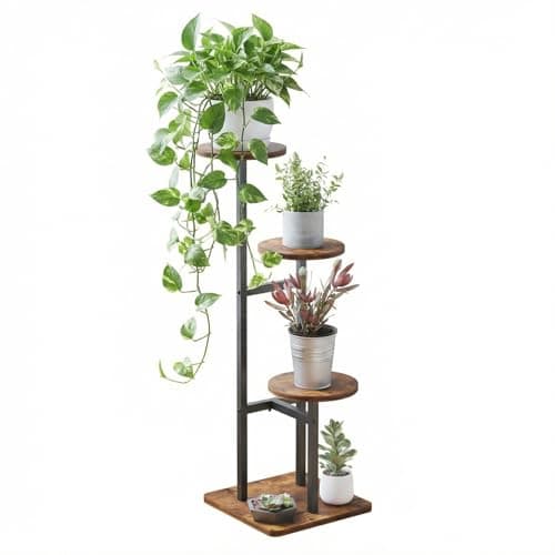 VonDream 3 Tier Plant Stand Indoor, Tiered Plant Stands for Indoor Plants Multiple, Corner Flower Stand for Living Room, Multi-Layer Vintage Design Plant Shelf