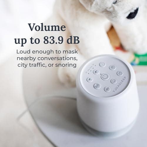 Yogasleep Duet White Noise Sound Machine & Night Light, 30 Natural Sounds,Bluetooth-Wireless Speaker for Travel,Office Privacy,Concentration,Sleep Aid for Adults & Baby, Registry & Nursery Gift,White 6