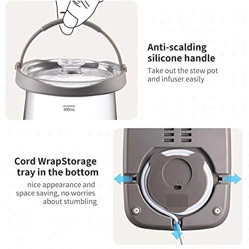 Bar 1.8L Health- Care Beverage Tea Maker and Kettle YSH-C18R1, Durable 316 Stainless Steel & Glass Brew Cooker Master,8-in-1 Programmable, 4 Range Temperature Warming Function, Pink 5