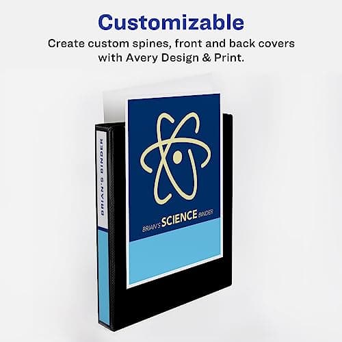 Avery Showcase Standard View 3 Ring Binder, 1" Slant Rings, 250-Sheet Capacity, 1.4 Inch Wide Spine, 1 White Binder, Ideal for Lightweight Organization and Occasional Referencing (19601) 7