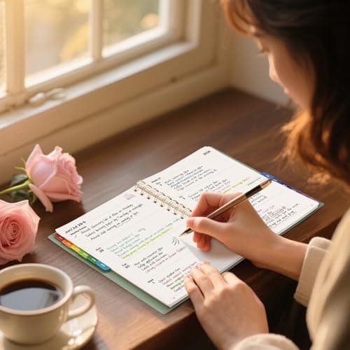 EMSHOI 2026 Planner, Weekly and Monthly, JAN 2026 - DEC 2026, A5 (5.7" x 8.3"), 100GSM Thick Paper, PVC Cover, Colorful Tabs - 2026 Calendar Organizer for Work, School, Home, LightGreen 8