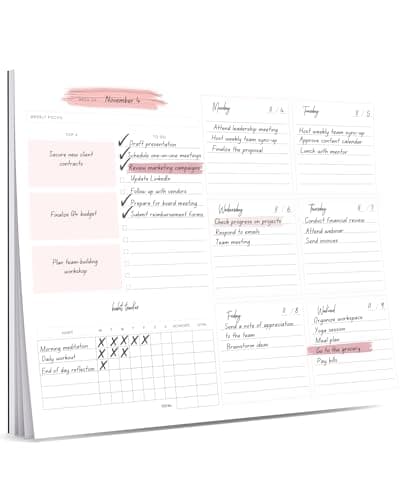 Lamare Weekly Planner Notepad – Premium Undated Weekly To Do List Notepad for School, Home & Office Day Planner, Desk To Do List Pad and Productivity Planning Pad