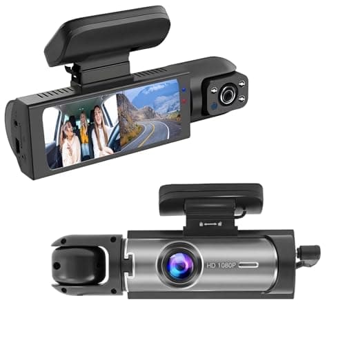 Dashcam Front and Inside,Car Camera Dash Cam for Cars,Driving Recorder with IR Night Vision,Loop Recording,Wide Angle Lens,3.16 Inch IPS Screen,Parking Mode(Front/Inside)