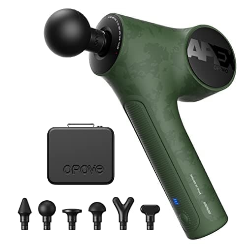 Opove Massage Gun Fascia Percussive Muscle Massager 14.5mm for Back Pain Relief Workout Recovery in Gym Home Office Daily Massage, Ergonomic for Effortless to Use, Apex Green
