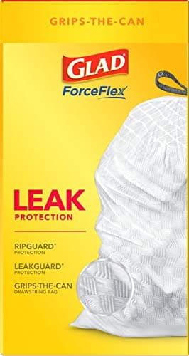 Glad ForceFlex Tall Kitchen Drawstring Trash Bags, 13 Gallon, 90 Count, Package May Vary 15