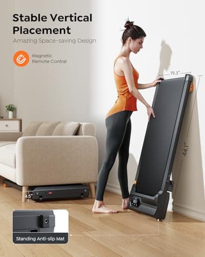 ACEZOE Walking Pad Treadmill with 10% Incline, Under Desk Treadmill, Compact Portable Treadmills for Home Office, 285lbs Capacity, APP/Remote Control, Exercise Anytime, Low-Noise 7