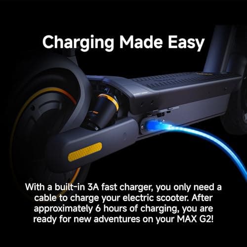 Segway Ninebot MAX G2 Electric KickScooter, Power by 1000W Motor, Up to 43 Miles Range and 22MPH, w/t 10-inch Tires , Dual Brakes & Suspension, Electric Scooter for Adults, UL-2272 Certified 8