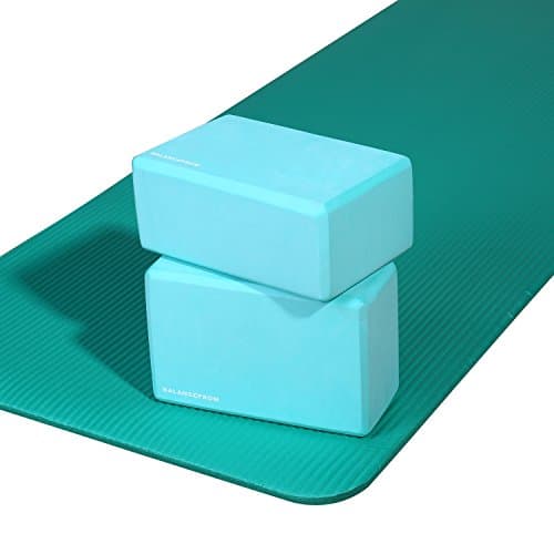 Fitvids Set of 2 High Density Yoga Blocks, 9"x6"x4" Each, Pair (Green) 5