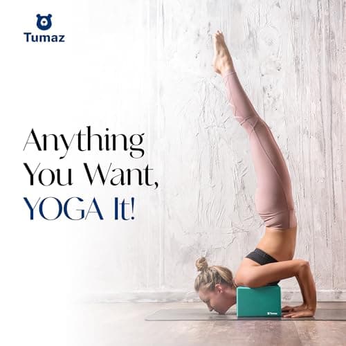 Tumaz Yoga Blocks 2 Pack Set, High Density/Lightweight EVA Foam and Non-Slip Natural Cork Blocks Premium Set - E-Book Included 7