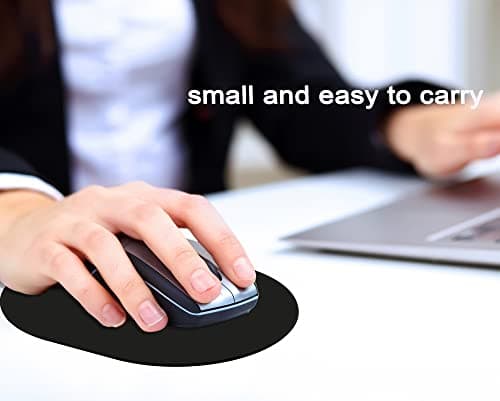 GZXHS Small Mouse pad, Portable, Waterproof Non-Slip Rubber Bottom, Suitable for Wireless Mouse, Laptop Keyboard Tray for Both Men and Women, Office Travel Black 5.5x7.5in 5