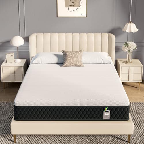 JEEKEA Full Size Mattress, 10 Inch Innerspring Hybrid Mattress in a Box with Memory Foam for Back Pain Relief, Medium Firm Matress with Motion Isolation & Strong Edge Support 9