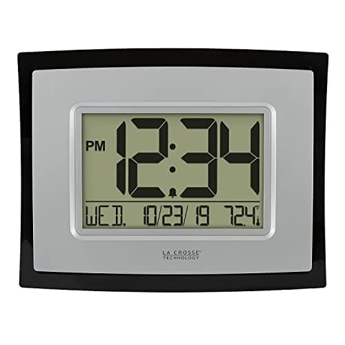 La Crosse Technology Wall/Table Clock, 6.85-inch H x 8.66-inch W x 0.95-inch D (WT-8002U) (WT-8002U-INT)