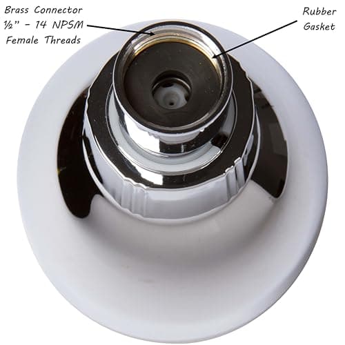 Aqua Elegante 3 Inch High Pressure Shower Head - Best Pressure Boosting, Wall Mount, Bathroom Showerhead For Low Flow Showers, 2.5 GPM - Chrome 5