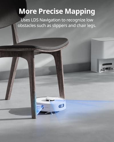 SwitchBot K10+ Pro Robot Vacuum Self Emptying for 90 Days Hands-Free, Super Quiet Mini Robotic Vacuum with Powerful Suction, Anti-Hair-Tangle, Works with Alexa/Siri/Matter(Hub 2 Required), 2.4Ghz WiFi 9