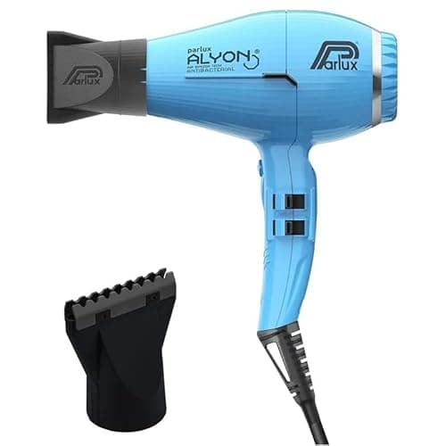 Parlux Alyon Turquiose Hair Dryer + M Hair Designs Hot Blow Attachment (Bundle) – Lightweight, Fast-Drying, Ionic Blow Dryer for Frizz-Free, Salon-Quality Styling