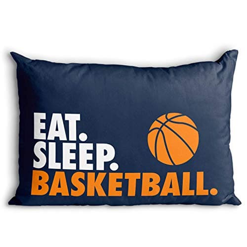 ChalkTalkSPORTS Eat Sleep Basketball Pillowcase | Home Decor | Navy