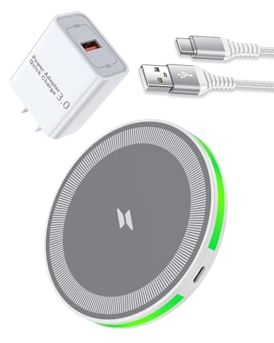 Pixel 10 Wireless Charger Fast Charging for Google Pixel 10 9 Pro Fold/10 9 Pro XL/10 9 8 7Pro/10/9a/8a/7a,15W Android Wireless Charging Pad and QC Adapter for Samsung Galaxy S25 iPhone 17 Pro Max/16e