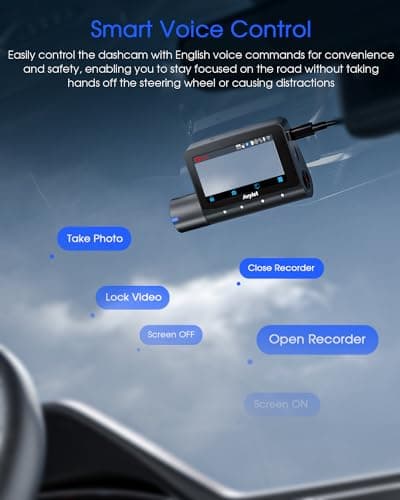 5K 3 Channel Dash Cam, 5G Wi-Fi Built-in GPS with 64GB Card, 4K+1080P+1080P Front and Rear Inside Triple Car Camera with 3'' IPS Screen, IR Night Vision, Voice Control, 24H Parking Monitor, 512GB Max 7