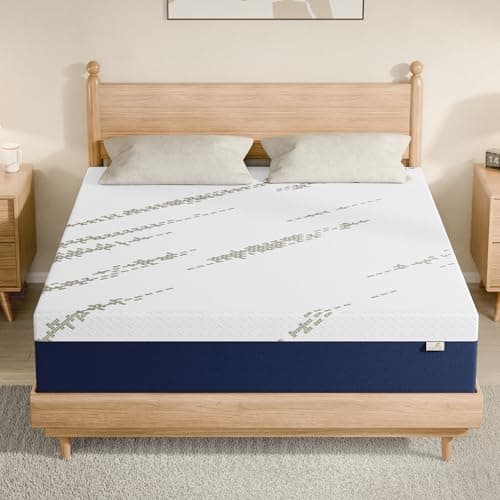 KONFEIN Queen Mattress, 10-Inch Cooling Gel Memory Foam, Medium-Firm, CertiPUR-US Certified, Fiberglass-Free, Pressure Relief & Balanced Support for Hot and Light Sleepers, Queen Size Bed in a Box