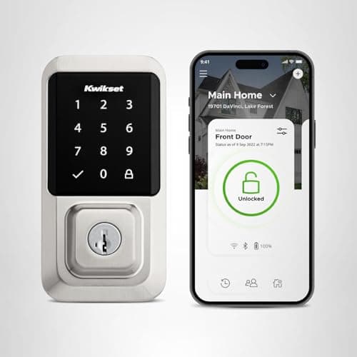 Kwikset Halo Wi-Fi Smart Lock, Keyless Entry Door Deadbolt, Geofence Auto-Unlock, Grade AAA Certified, No Hub Required Easy Install, Satin Nickel Lifetime Finish Warranty, Touchscreen 12