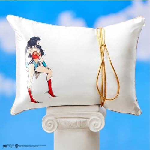 Kitsch Wonder Woman x Satin Pillowcase & Clear Acrylic Large Claw Clip with Discount 5