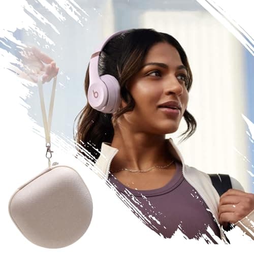 Headphone Headset Case for Beats/JLab JBuds Lux ANC/JBL/TOZO/BERIBES/Picun/KVIDIO Wireless Noise Cancelling Over-Ear Foldable Headphones (Cream) 6