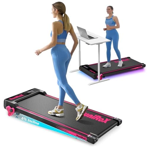 RuniRoX Walking Pad Treadmill with Incline, Under Desk Treadmills for Home Office, 3 in 1 Portable Treadmill with APP, LED Display
