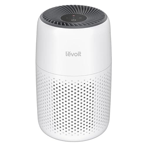 LEVOIT Air Purifiers for Bedroom Home Dorm, AHAM Verified, 3-in-1 Filter Cleaner With Aroma Pad, Filters Smoke, Allergens, Pet Dander, Odor, Dust, Office, Desktop, Core Mini-P, White