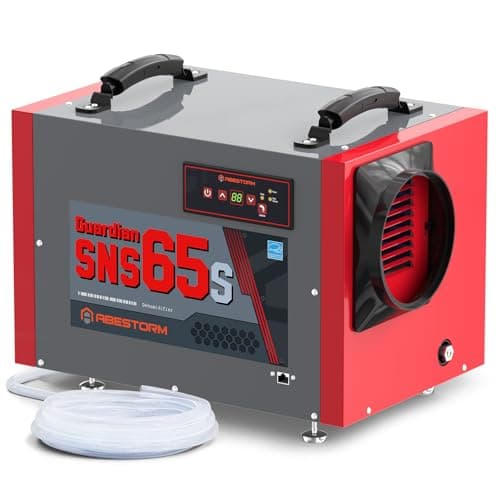 Abestorm Crawl Space Dehumidifier with Pump and Hose, 120 PPD Energy Star Commercial Dehumidifier Up to 1,300 sq. ft. for Basement, Water Damage Restoration, Auto Defrost(Guradian SNS65S)