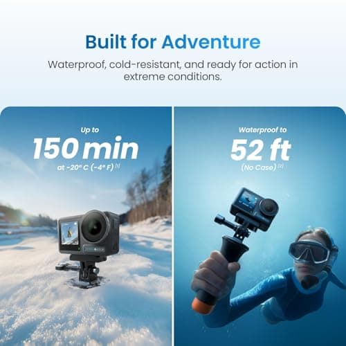Xtra Edge Action Camera, 1/1.3" Sensor & 4K Cinematic Video, Hyper Stabilization, Waterproof Camera to 52 Ft, 3-Hour Battery, Universal Quick Mount, Vlogging Camera for Adventure Photography 5