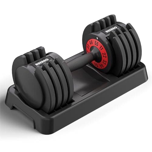 Adjustable 55LB Dumbbell - 5 in 1 Weight Dumbbell with Anti-Slip Metal Handle, Perfect for Full Body Workout Fitness