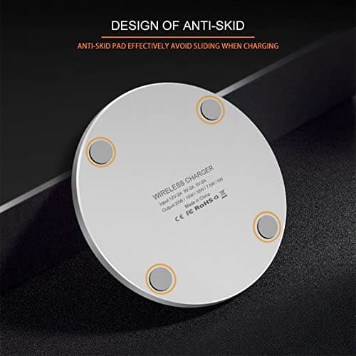 Wireless Charger 20W Max Fast Wireless Charging Pad Compatible with iPhone 11 12 13 14 15 16 17 Pro/Pro Max, iPhone Xs/XS Max/XR/8 Plus,Air Pods Pro/3/4, for Samsung Galaxy/Note,Galaxy Buds (White) 7