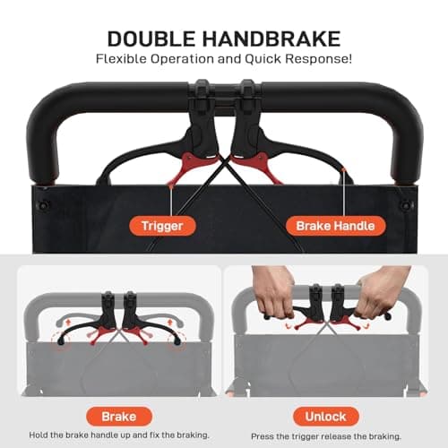 Wheelchairs for Adults, Lightweight Transport Chair,Foldable and PortableTravel Wheelchair with Removable Flip Armrests and Swing Footrests,Portable Travel Chair with Hand Brakes 5