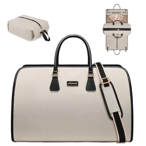 LOVEVOOK Garment Bags for Travel,3 in 1 Garment Duffle Bags for Travel with Shoe Pouch,Carry on Garment Bag for Women Men,Hanging Suitcase Suit Dress Business Travel Bag Weekender Bag