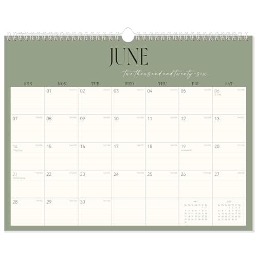 GuassLee Desk Calendar 2026-2027, 19-Month Hanging Desk/Wall Calendar From 2026 Jun-2027 Dec., 14" X 11" Monthly Planner With Thick Paper Spiral Bound For Office Home School Organizing & Planning