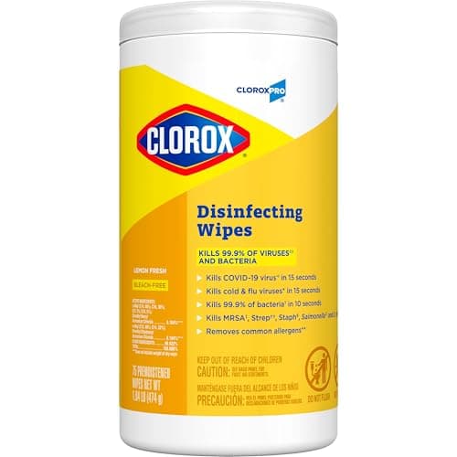 CloroxPro Clorox Disinfecting Wipes, Lemon Fresh, 75 Count (Package May Vary) 11