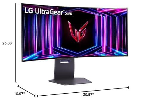LG 34GS95QE 34-inch Ultragear OLED Curved Gaming Monitor WQHD 1440p 800R 240Hz 0.03ms AMD FreeSync Premium Pro NVIDIA G-Sync HDMI 2.1 DisplayPort Tilt/Height/Swivel Stand Black 13