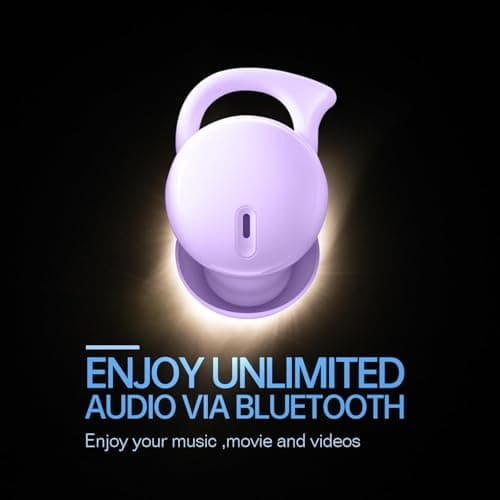 Hulaed Invisible Sleep Headphones,Sleep Earbuds for Side Sleepers,Sleep Earphones Comfortable Noise Blocking, Bluetooth 5.3 Wireless Headphones for Sleeping,Running,Driving,Hiking - Purple 7