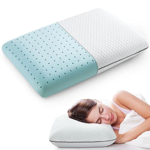 VOYERO Soft Memory Foam Pillow for Back and Side Sleeper,Ventilated and Breathable Cooling Gel Pillow for Sleeping,Oeko-TEX & CertiPUR-US Double Certification,23.5x14x5 Inches (1 Pack) 9