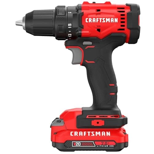 CRAFTSMAN V20 1/2 in Cordless Drill Set With 2.0 Ah Battery, Charger and Double Ended Bit, LED Light, Long Runtime, Ergonomic Power Drill Driver (CMCD702D1) 3