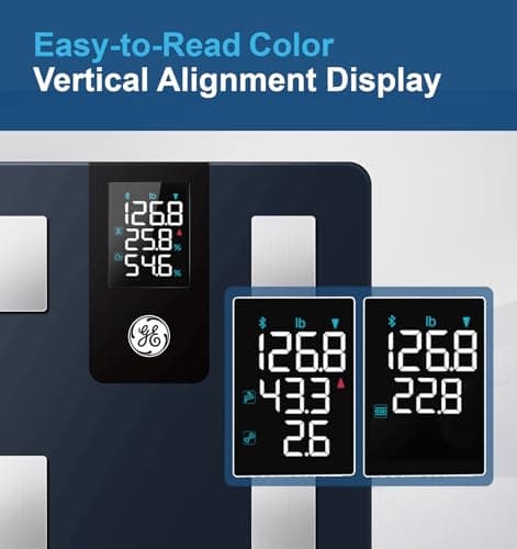 GE Smart Scale for Body Weight BMI Fat Muscle Mass with 14 Body Composition Metrics & All-in-one LCD Display, Digital Bathroom Weight Scales Bluetooth with App, Accurate Weighing Machine 400 lbs 6