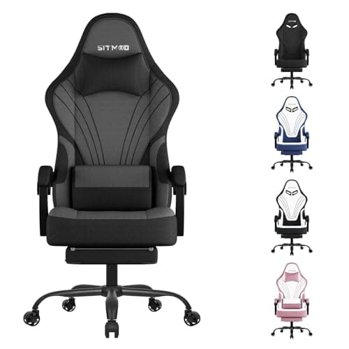 Fabric Gaming Chair for Adults-slivery