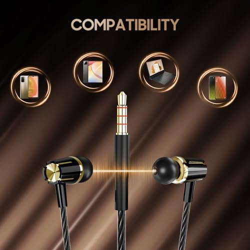 Rayleigh Wired Earbuds 5 Pack, Earbuds Headphones with Microphone, Earphones with Heavy Bass Stereo Noise Blocking, Compatible with iPhone, with iPad and Android Devices, MP3, Fits All 3.5mm Devices 6