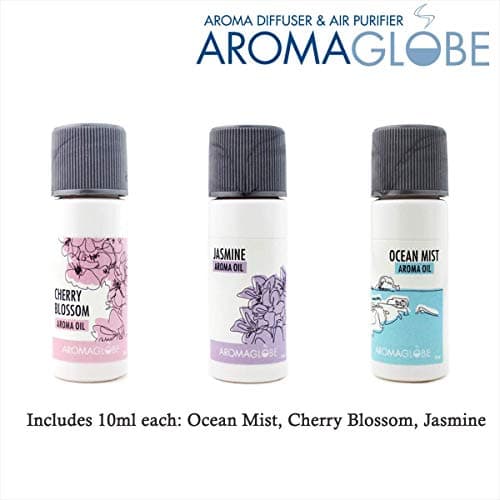 Daiwa Felicity Aroma Globe Air & Room Revitalizer - White Noise Aromatizer Air Washer Machine with Scented Oils, Water Air Revitalizer for Home and Office, with Calming Led Rainbow Led Lights 7