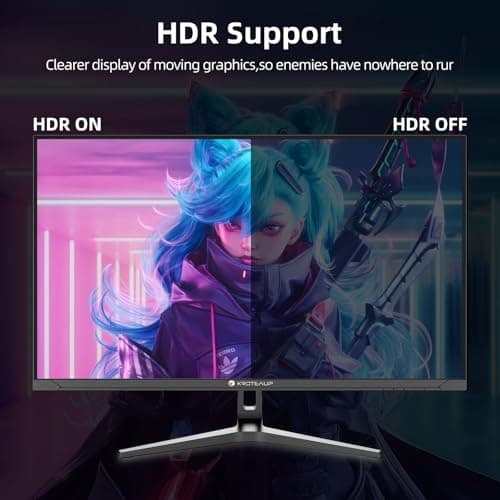 Kroteaup 32 Inch UHD Gaming Monitor 4K, 60Hz (3840 X 2160) Computer Monitor, HDR400, DCI-P3 86%，100% sRGB, Eye Care, Freesync, HDMI, Dp Port and Built-in Speaker, Support Wall 6