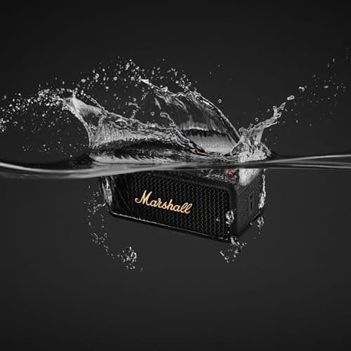 Marshall Emberton III Portable Bluetooth Speaker - Rugged Waterproof IP67 Design | Loud Stereo Sound, Deep Bass with 32+ Hr Playtime | Compact and Wireless for Travel and Outdoors - Black & Brass 10