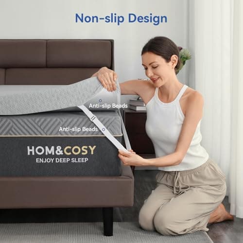 Extra Firm Mattress Topper Full, 3 Inch Memory Foam Mattress Topper Cooling Gel Bamboo Charcoal Bed Topper for Pain Relief, High Density Firm Mattress Pad with Removable Cover, CertiPUR-US Certified 7